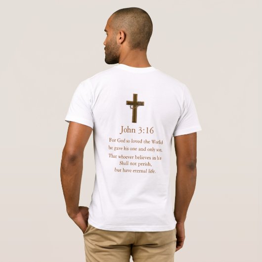 John 3:16 T-Shirt (Schwarz voll)