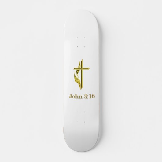 John 3:16 T - Shirt und mehr Skateboard (Vorne)