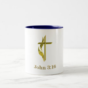 John 3:16 T-Shirts und mehr Zweifarbige Tasse