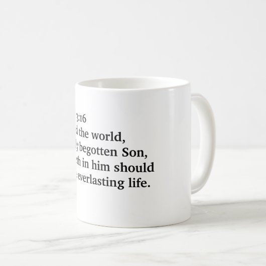 John 3:16 Tasse (VorderseiteRechts)