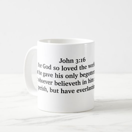 John 3:16 Tasse (Vorderseite Links)