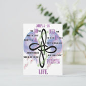 John 3:16 Tätowierdesign Postkarte (Stehend Vorderseite)