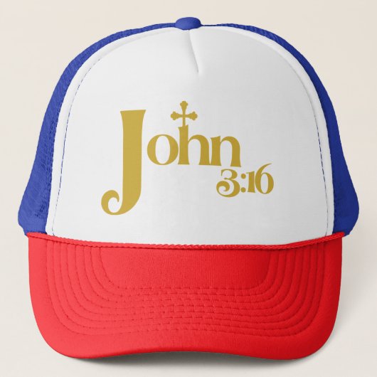 John 3:16 truckerkappe (Vorderseite)