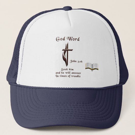 John 3:16 truckerkappe (Vorderseite)