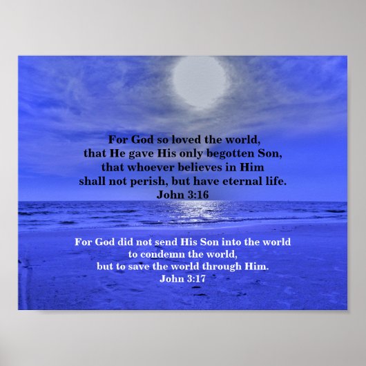 JOHN 3:16 und JOHN 3:17 Poster (Vorne)