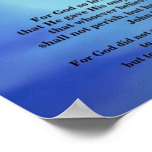 JOHN 3:16 und JOHN 3:17 Poster (Ecke)