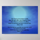 JOHN 3:16 und JOHN 3:17 Poster (Vorne)