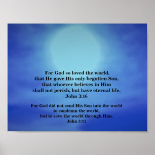 JOHN 3:16 und JOHN 3:17 Poster