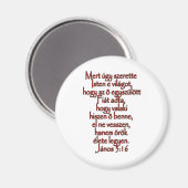 John 3:16 Ungarisch Magnet (Vorderseite/Rückseite)