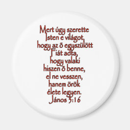 John 3:16 Ungarisch Magnet