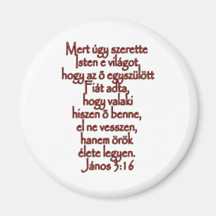 John 3:16 Ungarisch Magnet