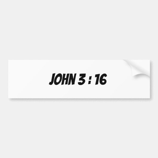 John 3 :16 verse sticker autoaufkleber (Vorne)