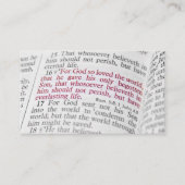 John 3:16 visitenkarte (Vorderseite)