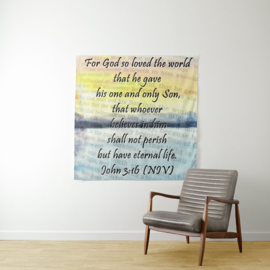 John 3:16 wandteppich (Beispiel)