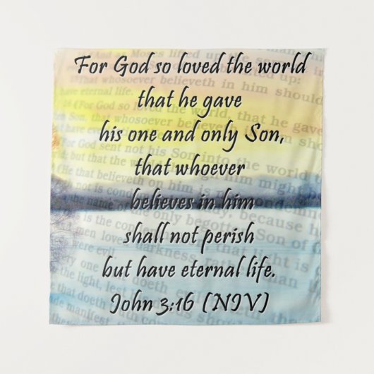 John 3:16 wandteppich (Vorderseite)