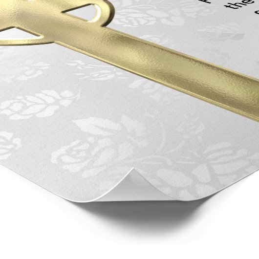 John 3:16 (weiß) poster (Ecke)