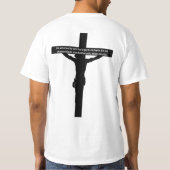 John-3:16 weißes T - Shirt-Kruzifix und des Verses T-Shirt (Rückseite)