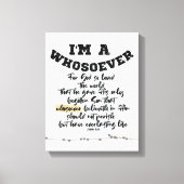 John 3.16 Wer auch immer Leinwanddruck (Vorderseite)