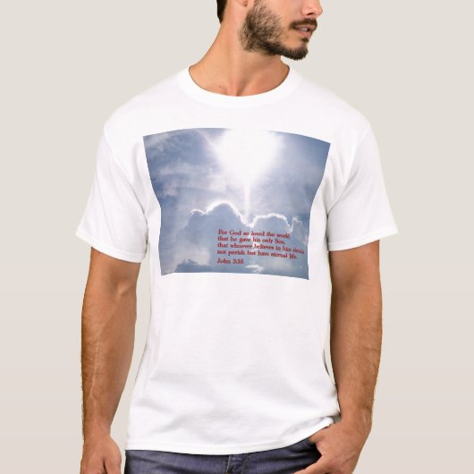 John-3:16 Wolken T-Shirt (Vorderseite)