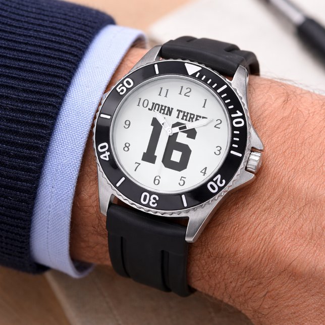 John 3:16 Zahlen Männer Armbanduhr (Von Creator hochgeladen)