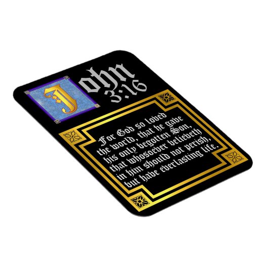 John 3:16 Zitat aus der Osterbibel Magnet (Rechte Seite)