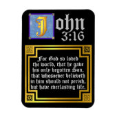 John 3:16 Zitat aus der Osterbibel Magnet (Vertikal)