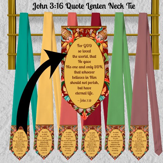 John 3:16 Zitat Lenten Krawatte