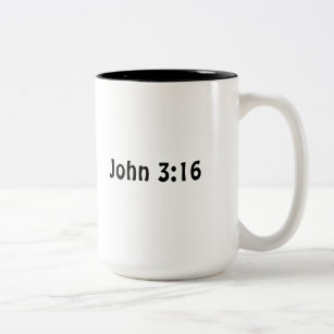 John 3 16 zweifarbige tasse