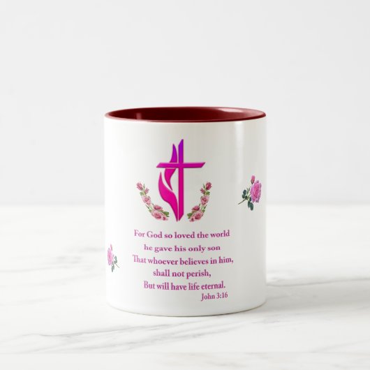 John 3:16 zweifarbige tasse (Mittel)