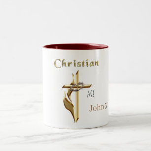 John 3:16 zweifarbige tasse