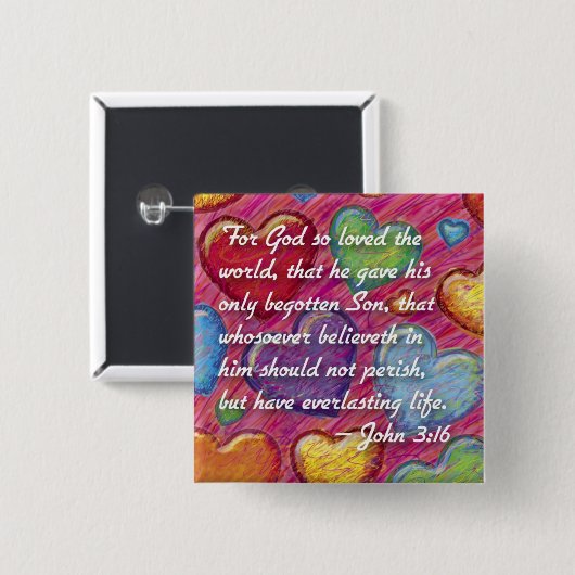John-3:16knopf Button (Vorne & Hinten)