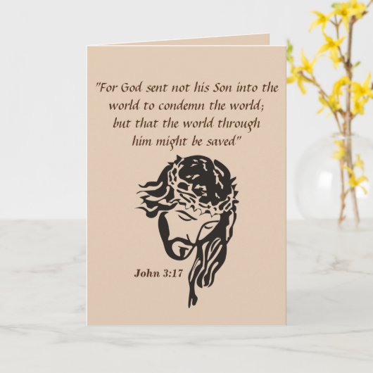 John 3:17 karte (Gelbe Blume)