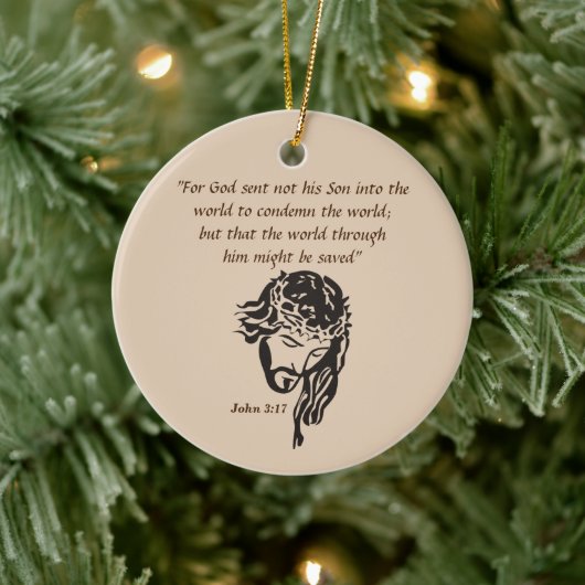 John 3:17 keramik ornament (Baum)