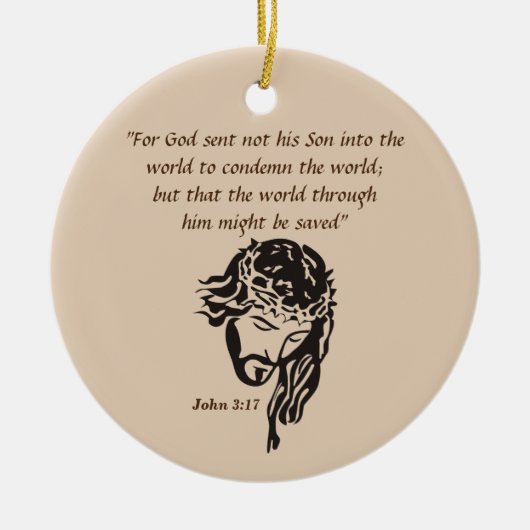 John 3:17 keramik ornament (Vorne)