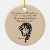 John 3:17 keramik ornament (Hinten)