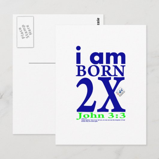 John 3:3 postkarte (Vorne/Hinten)