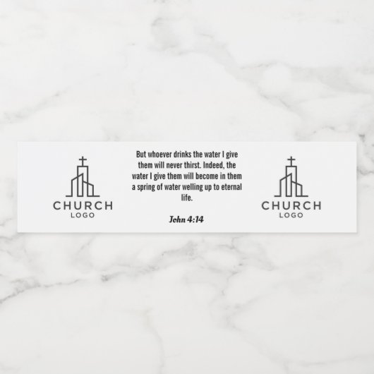 John 4:14 Wasser Etikett (Einzelnes Label)