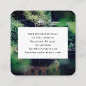 John 4:14 Wer das Wasser trinkt, das ich Bibel geb Quadratische Visitenkarte (Rückseite)