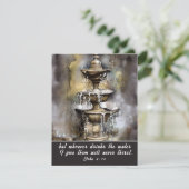 John 4:14 Wer das Wasser trinkt, das ich gäbe Kart (Stehend Vorderseite)