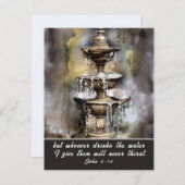 John 4:14 Wer das Wasser trinkt, das ich gäbe Kart (Vorne/Hinten)