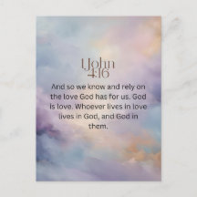 John 4:16 Bibelverse über Wasserfarbdesign