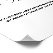 John 4:24, Bible Verse Poster (Ecke)