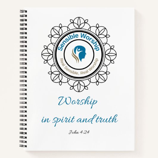 John 4 and 24 Notebook Notizblock (Vorderseite)