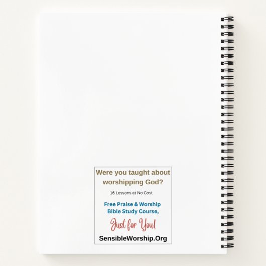 John 4 and 24 Notebook Notizblock (Rückseite)