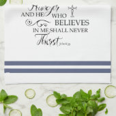 John 635 Brot of Life soft blue Inspiration Geschirrtuch (Gefaltet)