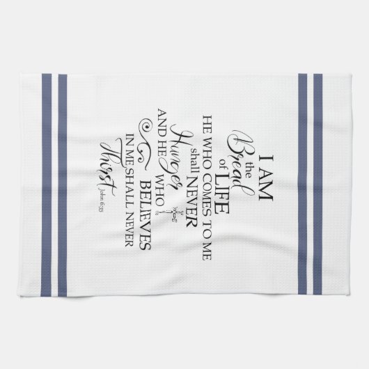 John 635 Brot of Life soft blue Inspiration Geschirrtuch (Horizontal)