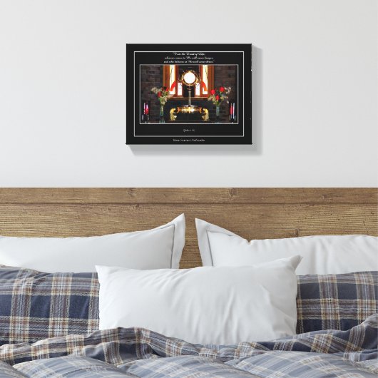 John 6:35 Eucharist "Ich bin das Brot des Lebens.. Leinwanddruck (Insitu (Schlafzimmer))