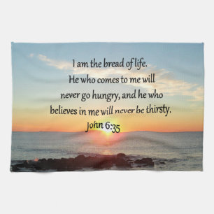 JOHN 6:35 SUNRISE FOTO DESIGN KÜCHENTUCH