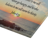JOHN 6:35 SUNRISE FOTO DESIGN SCHNEIDEBRETT (Ecke)
