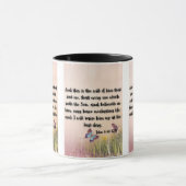 John 6:40 KJV Bible Verse Pic Zwei-Tone-Tasse Tasse (Zentrum)